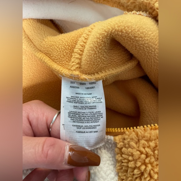 Columbia Infant Foxy Baby Sherpa Bunting 6-12M Orange Fleece Hooded One Piece - Picture 8 of 10